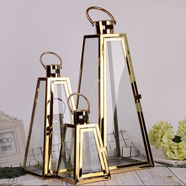 Golden lantern set 3 pcs