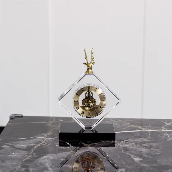 Crystal table clock