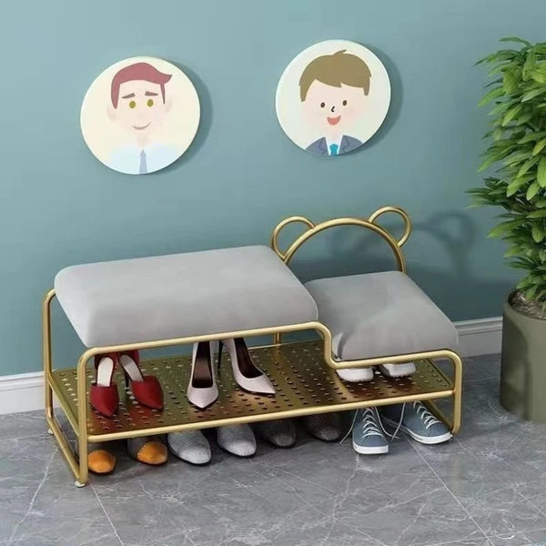 Cute teddy bear shoe rack tow color available